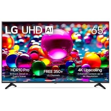 65 Inch Class LG UHD AI UA77 4K Smart TV 2025- Working Condition Verified