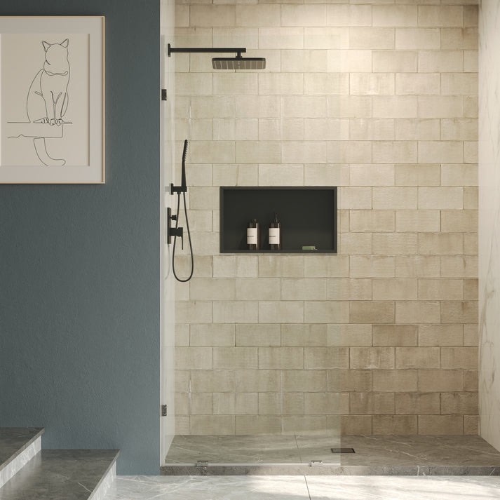 Featured Item!!! ALLY 36"x 78" Single Fixed Glass Panel for Shower (Oversized Loading Included)