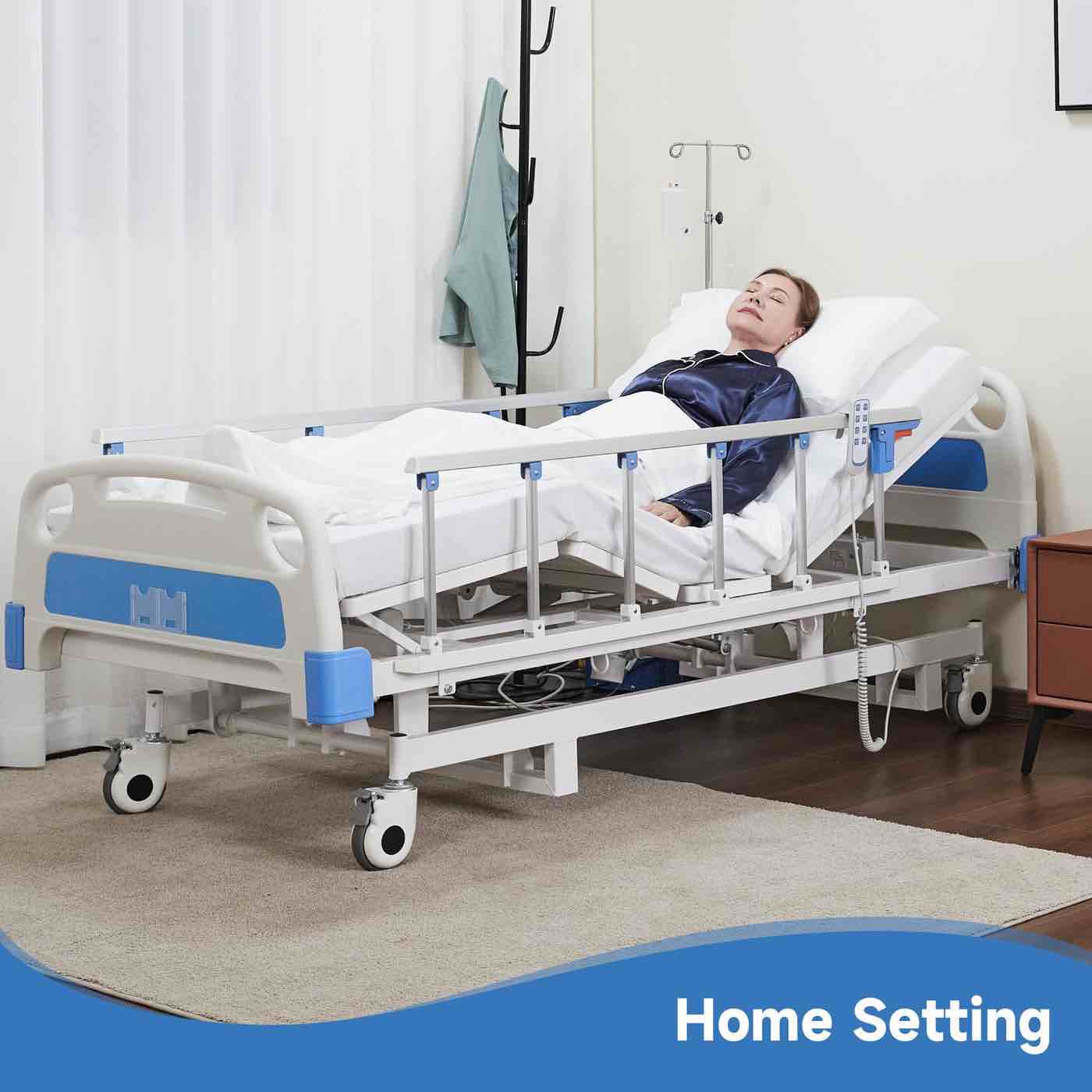 Featured Item!!!! Medline Extra-Wide Wheelchair + 3 Function Electric Hospital Bed