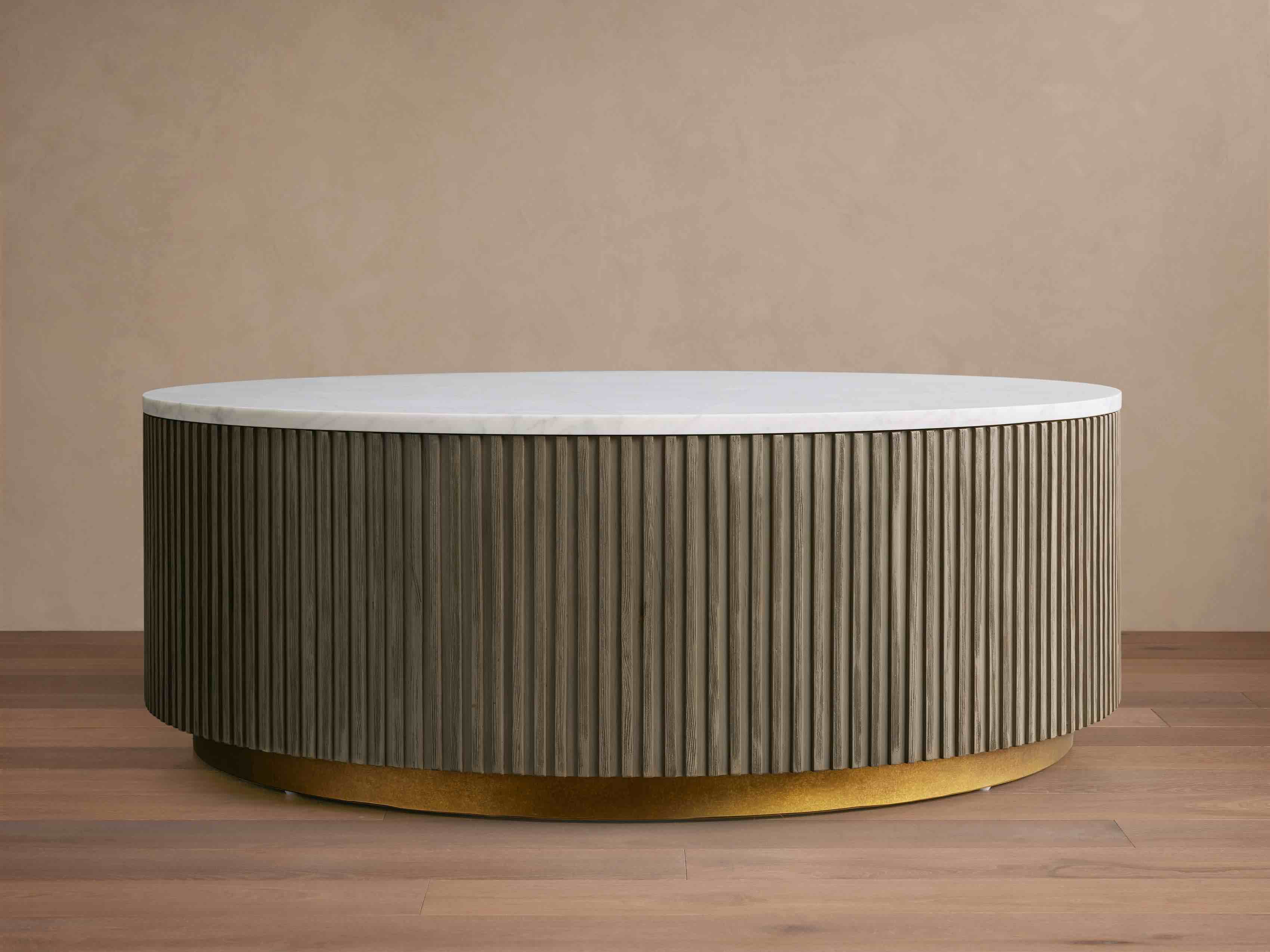 Featured Item!!! Finnley Round Coffee Table in Liath Smoke (Oversized Loading Included)