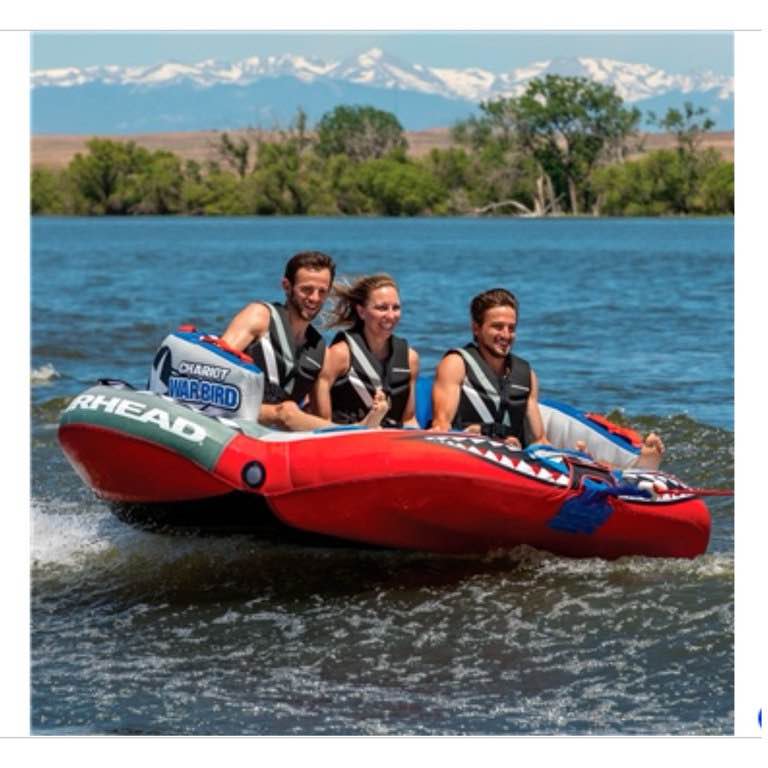 Featured Item!!! Airhead AHCW-1790 Chariot Warbird 3 Inflatable 3 Person Towable Tube (Oversized Loading Included)