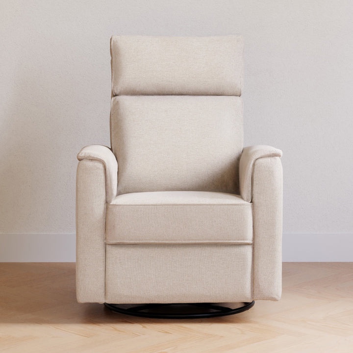 MONOGRAM BY NAMESAKE WILLA PLUS POWER GLIDER RECLINER + POWER HEADREST, Sand Beige, Metal 