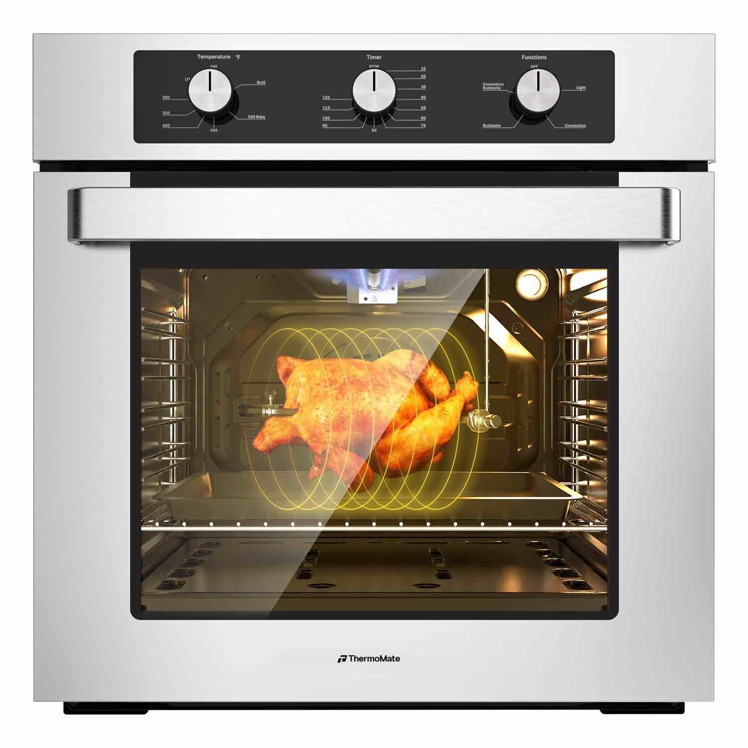 24'' Built-in Convection Gas Wall Oven - 5 Cooking Functions.
