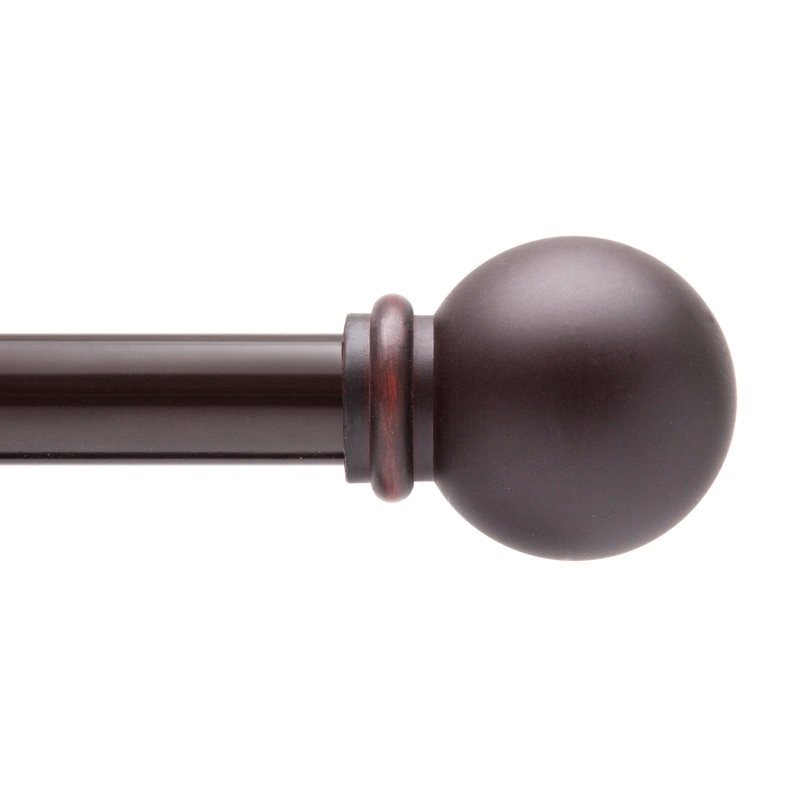Wayfair Basics Ball End Single Curtain Rod, 28-48" or or - 86" Adjustable 