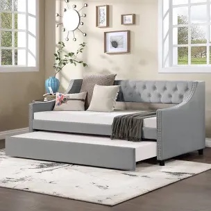 upholstered daybed with trundle 