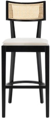 BST1505B Galway Cane Bar Stool&#44; Black & Natural