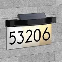 Rectangle Wall Solar Address Plaque