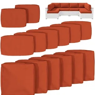14-Plece Outdoor 4" Seating Group Cushion Cover