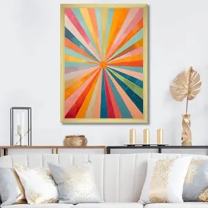 Colorful Mid Century Optical Serenade III Abstract Midcentury Wall art