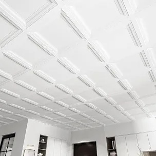 2 ft. x 2 ft. Drop-In Ceiling Tile, Waterproof PVC Ceiling Tile, 12-Pack