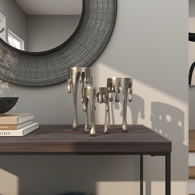 Moderna 11.80'' H Aluminum Tabletop Candlestick