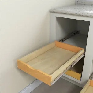 Daiona Solid Wood Pull - Out Drawer Box 21" Der p Cabinet Organizer Set of 2