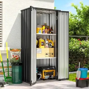 Outdoor large metal storage shelf garden shed