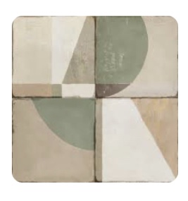 Wrought Studio™ " Green Tile I " - 12" H x 12" W x 1.25" D
