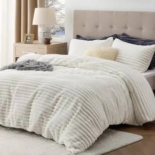 Best Seller Bedsure Flannel Striped Comforter Set, 299GSM