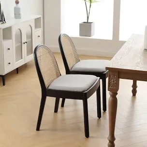 Kashtyn Fabric Solid Back Side Chair (Set of 2)