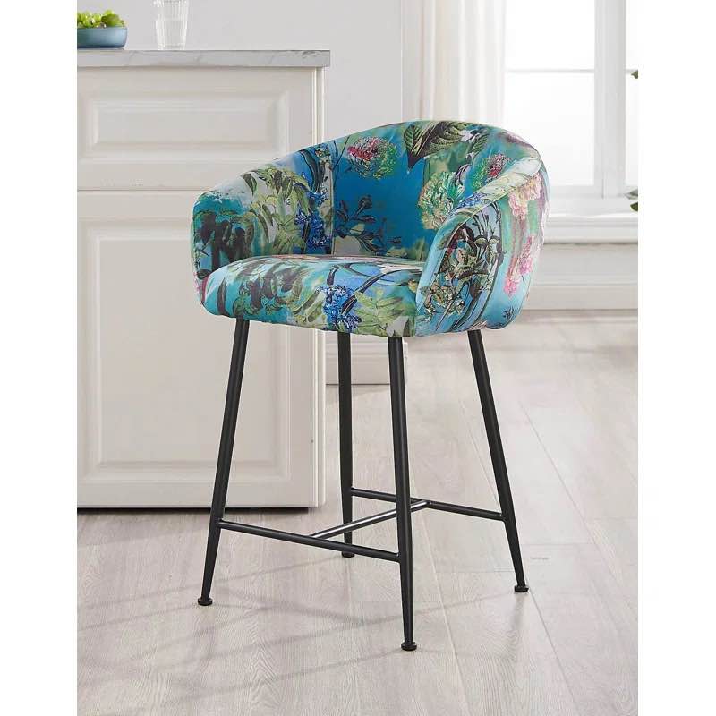 Osbourn Upholstered Counter Stool with Metal Frame