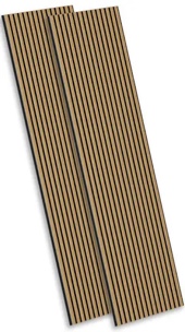 2 PCS (94.5" x 24" Each) 3D Acoustic Slat Wall Panels, Wall and ceilir