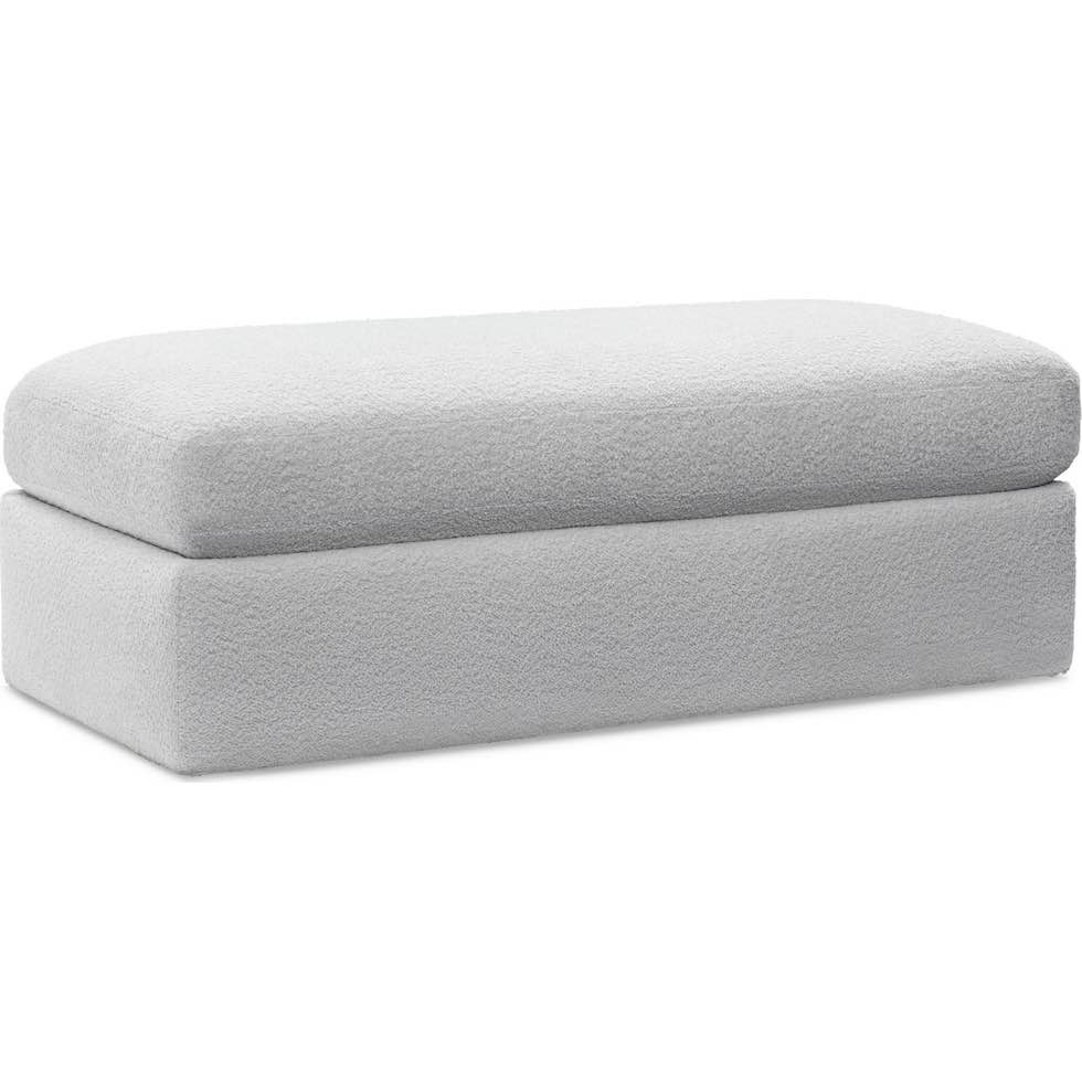 4x2.5 foot white fabric ottomon