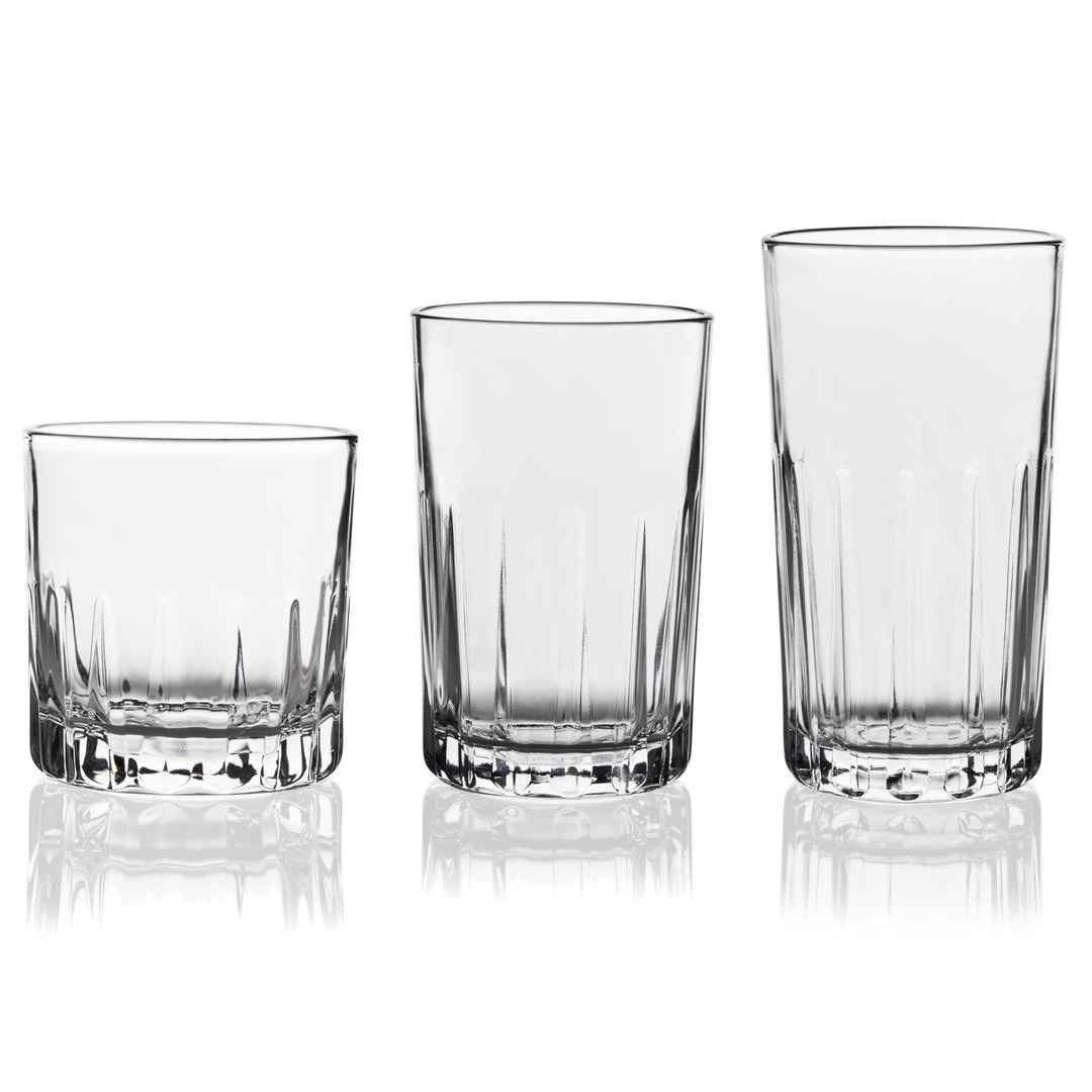 Libbey Brockton 24 Piece Tumbler, Rocks and Juice Glass Set