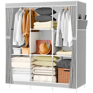 Rebrilliant Portable Closet, Wardrobe Closet Organizer with Cover