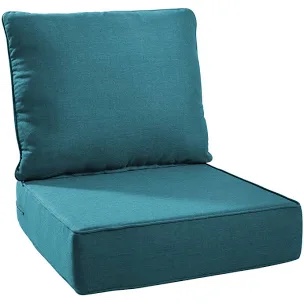 24 In. X 24 In. Outdoor Deep Seating Lounge Chair Cushion 6" Thick turquoise