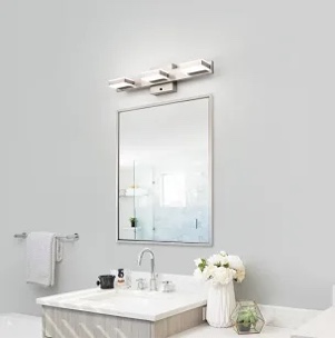 charnessa dimmable led vanity light 3 light nickel