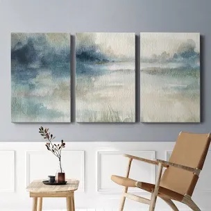 "Still Evening Waters II" 3 Pieces Painting Print