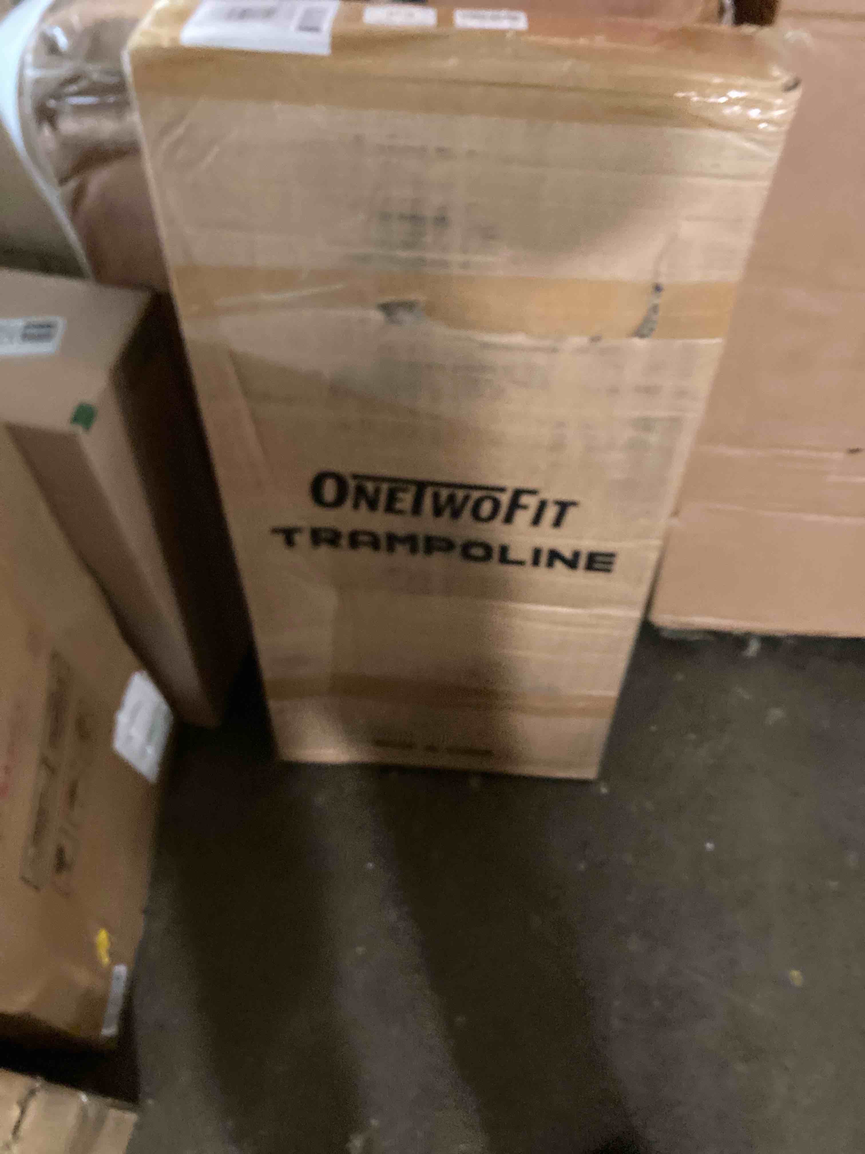 Condition photo showing New/Like New for ONETWOFIT 42"/45" Rebounder Trampoline for Adults, Silent Mini Trampoline Indoor Exercise Fitness Trampoline Bungee Rebounder Workout Max Load 330lbs 45IN-Green-with-handle