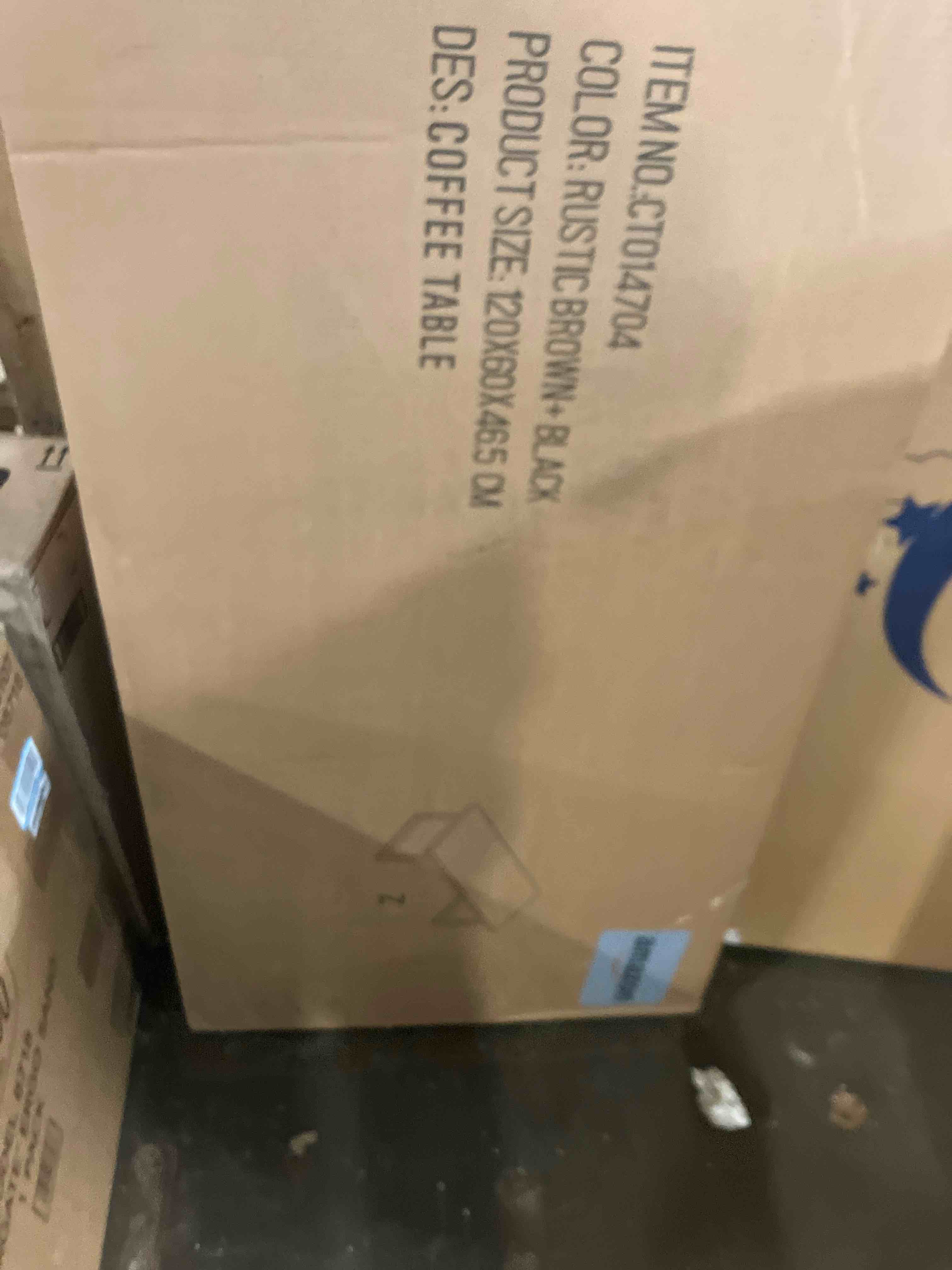 Condition photo showing New/Like New for IBF Rustic Living Room Table, Simple Industrial Rectangle Coffee Table, Modern Minimalist Farmhouse Wooden Center Table, Wood and Metal Vintage Coffee Table for Bedroom Office, Rustic Brown, 47 Inch Rustic Brown 47 inch