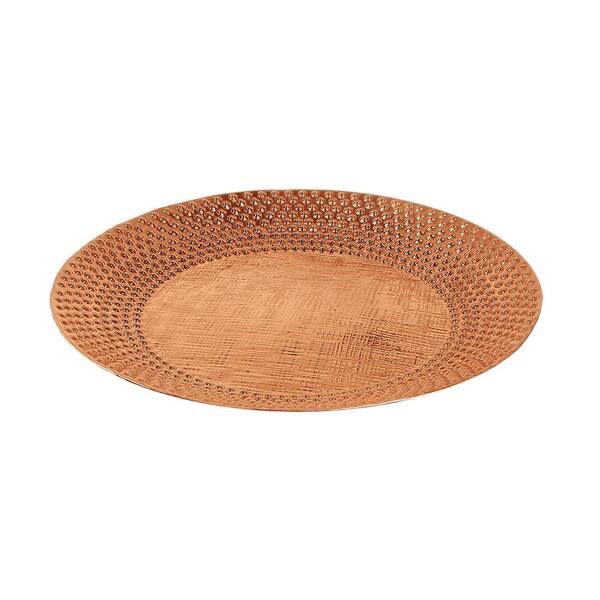 Condition photo showing New/Like New for classic ii hammered texture birdbath with wide rim, 24 in. dia. copper finish