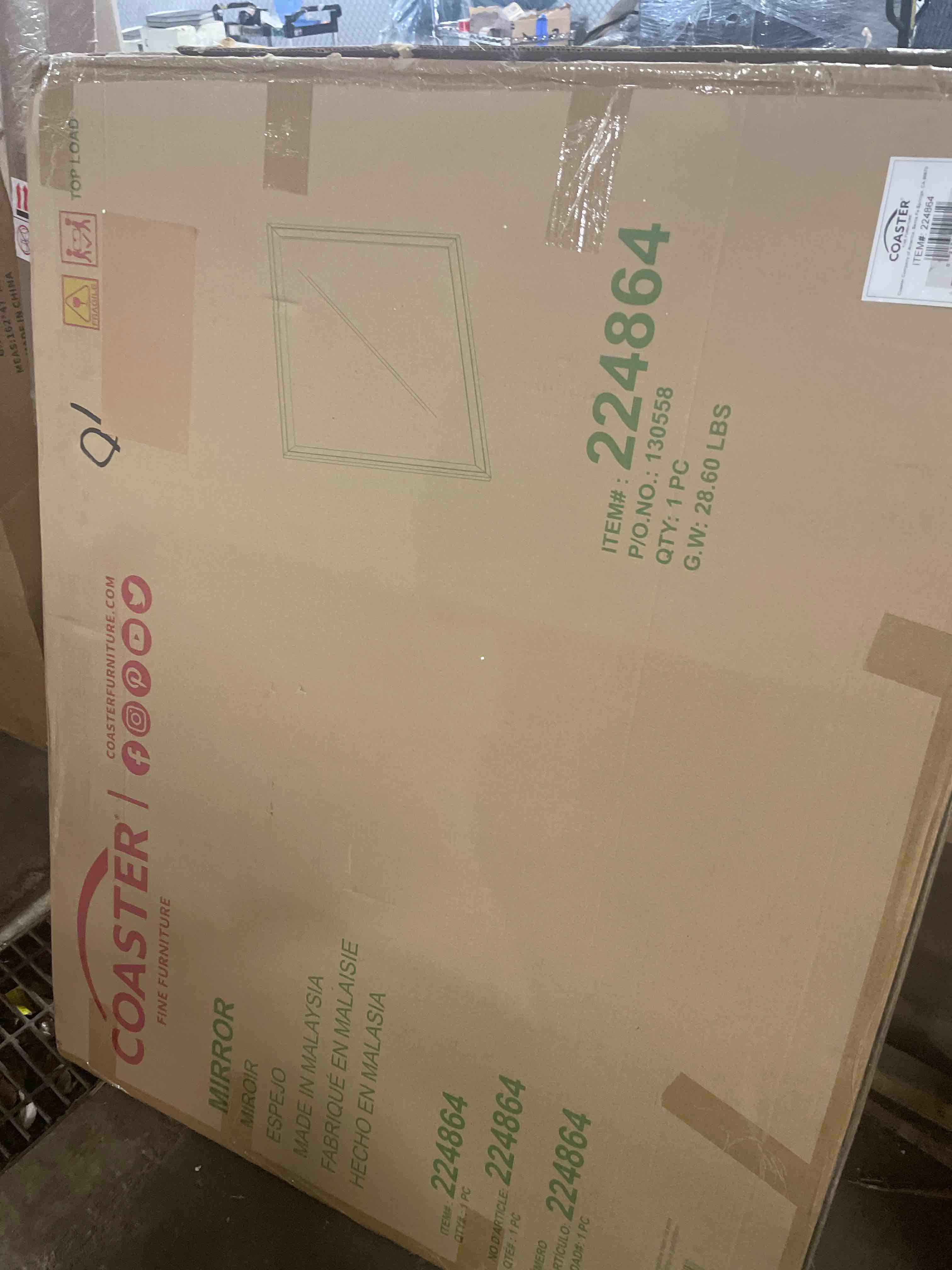 Condition photo showing New/Like New for (mirror only)coaster sonora dresser mirror white