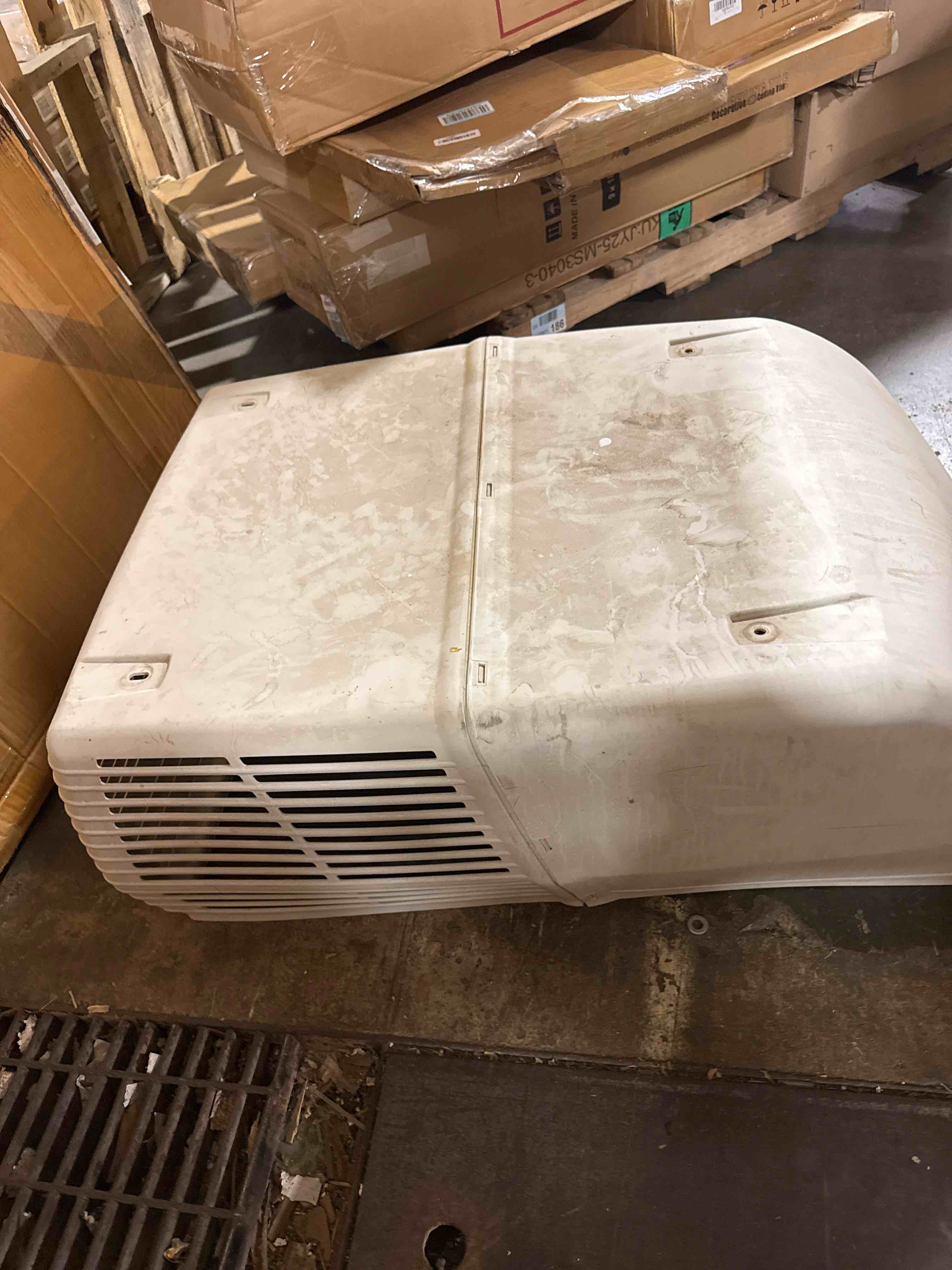 Condition photo showing As Is for icon-1544 brisk air dometic duo therm rv air conditioner shroud ()-polar white (used)