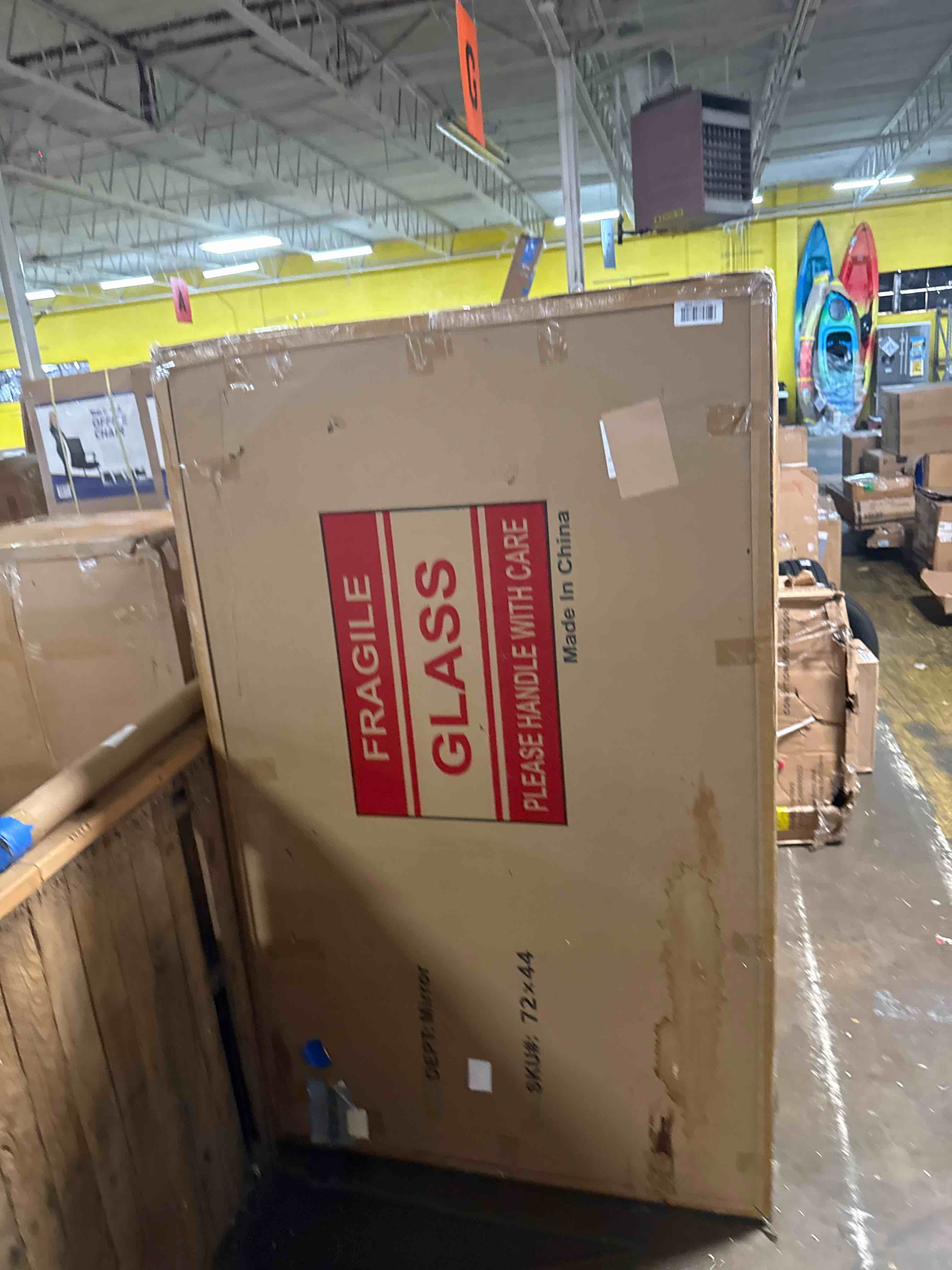 Condition photo showing New/Like New for large mirror full length 72"x44", oversized floor mirror with stand, black free standing mirror full length for gym bedroom living room, hanging or wall mounted, shatterproof tempered glass black 72"l x 44"w