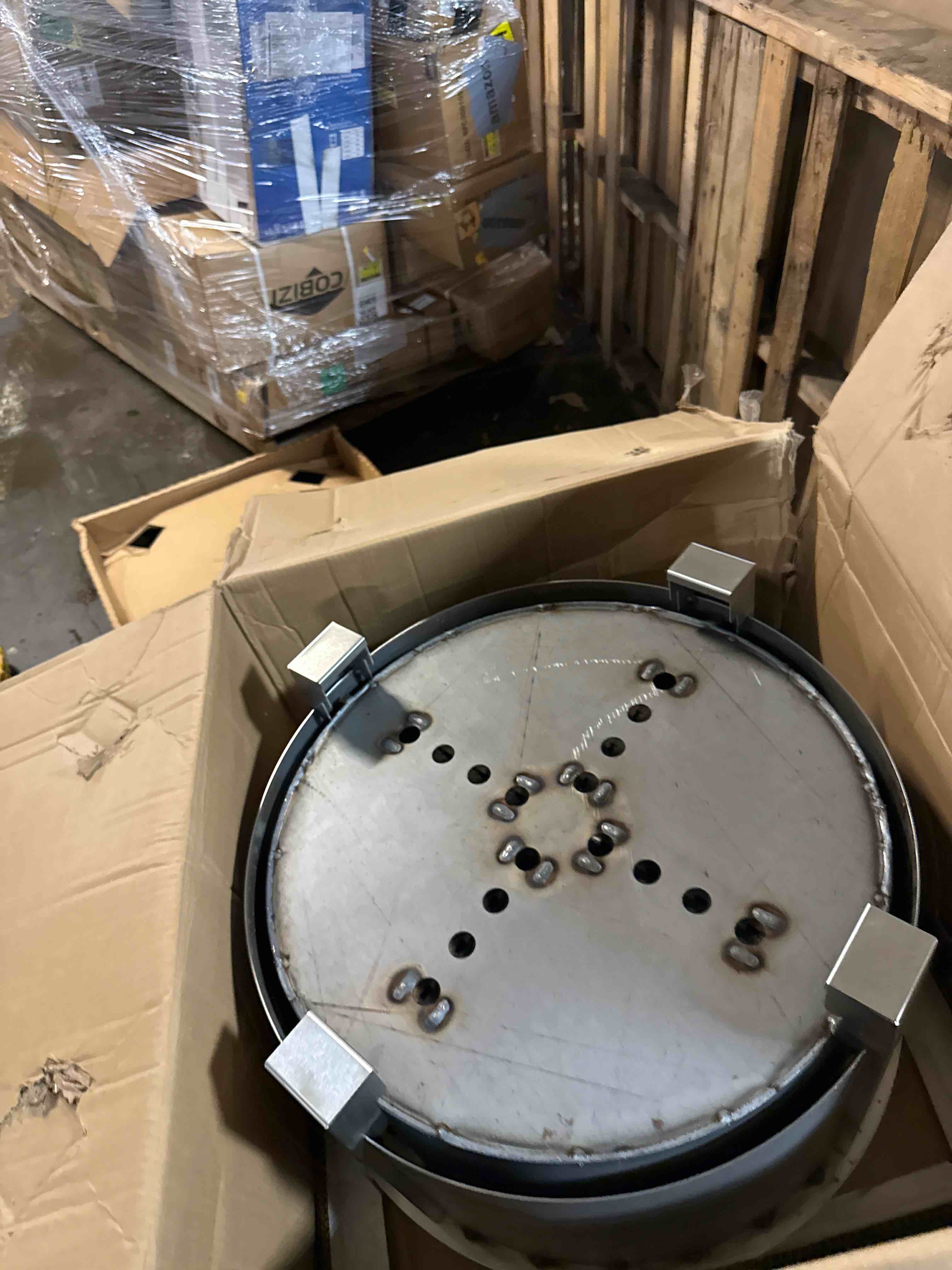 Condition photo showing New/Like New for greenvines smokeless-firepit | 19-inch | stainless-steel-fire-pit | portable outdoor pits with stand for camping | solo wood burning bonfire | low smoke stove | bag & sticks & holders
