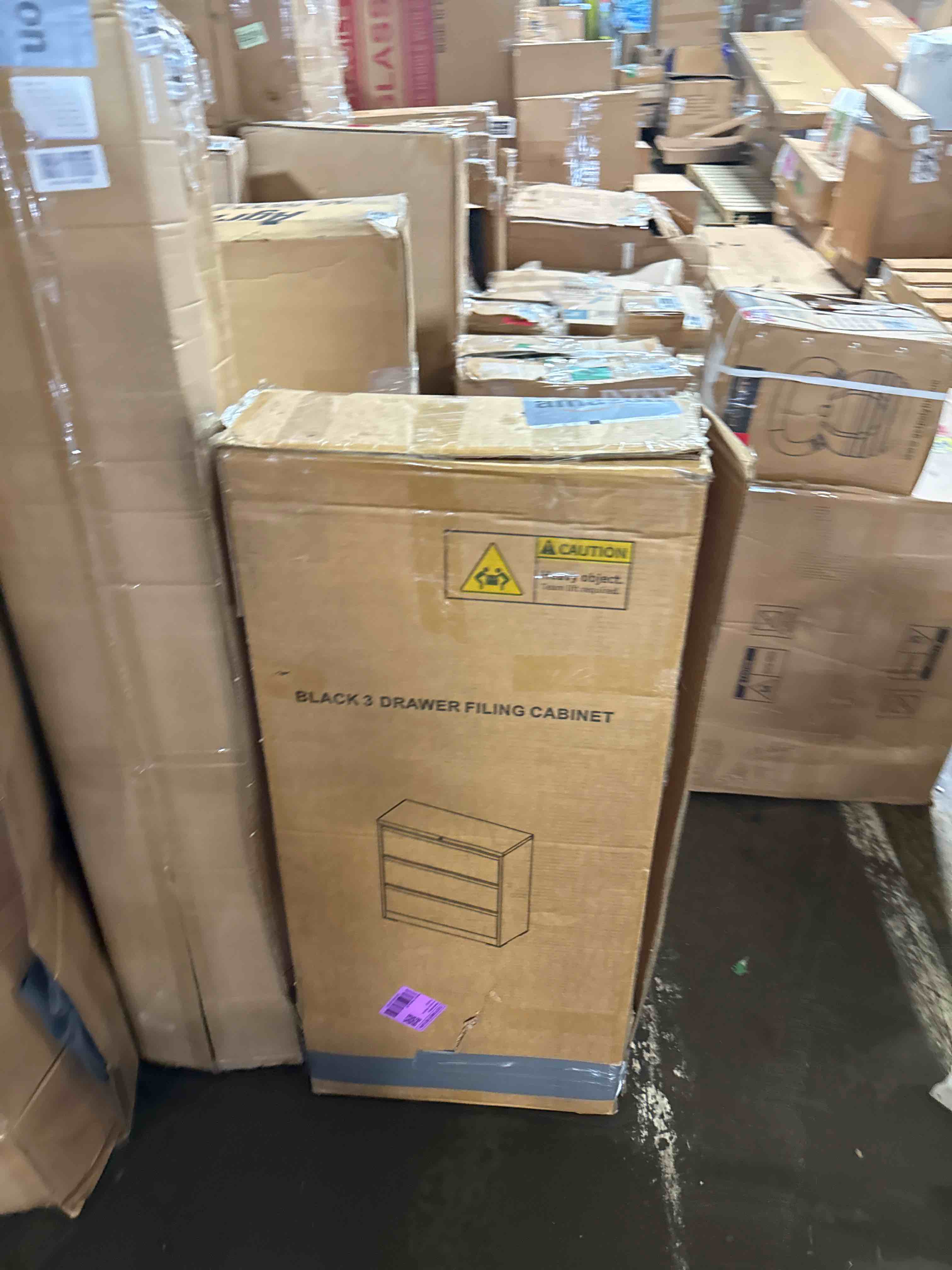 Condition photo showing Good Condition for simpli-magic 3 drawer vertical file cabinet with lock metal filing storage cabinet for home office organization hanging letter legal f4 a4 black - reliable design for everyday use