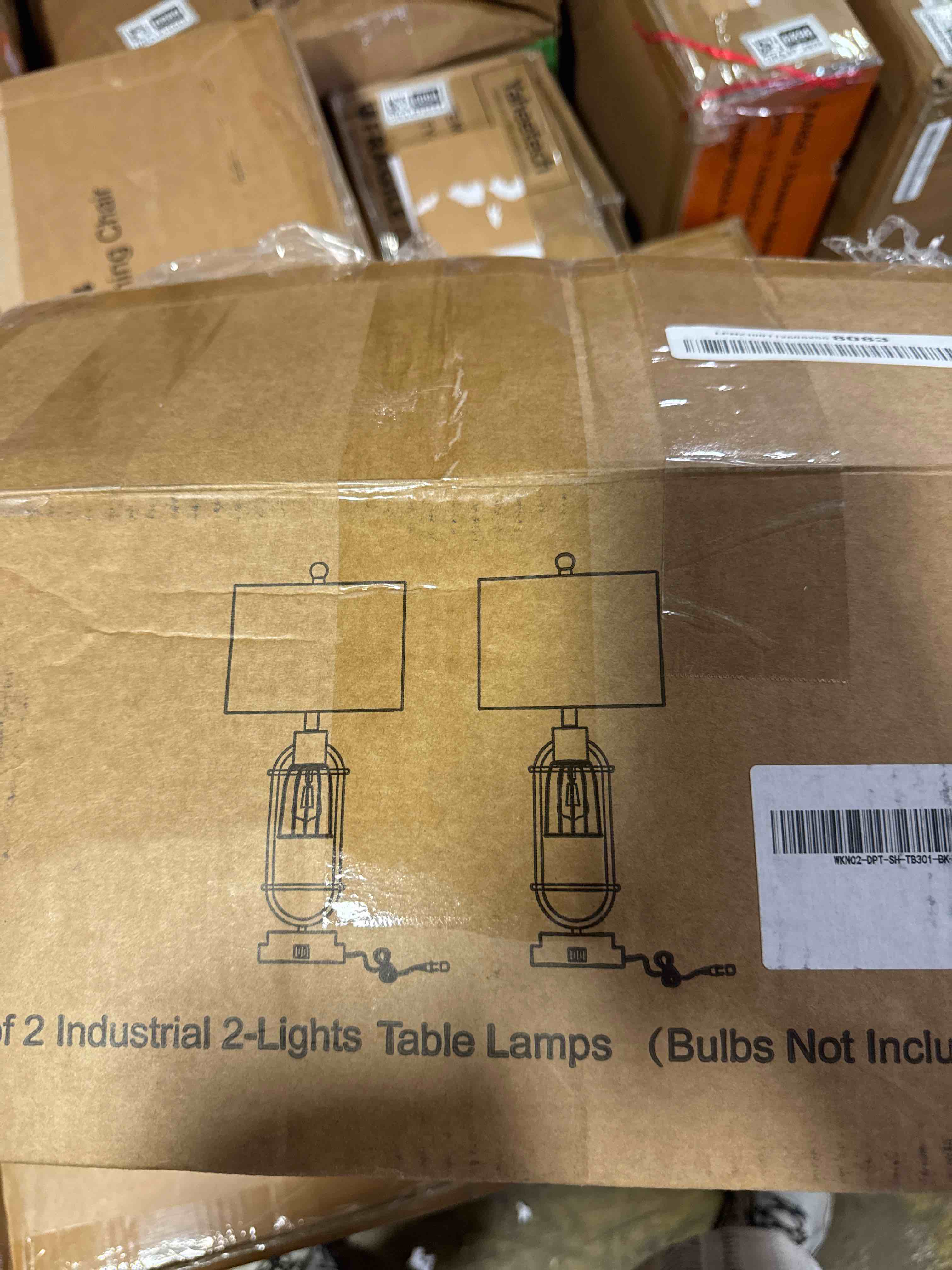 Condition photo showing New/Like New for srjja black table lamps for living room set of 2 - farmhouse lamps for night stands with usb a+c, bedside lamps for bedroom, 24'' industrial lamp for living room end tables 1.black push button