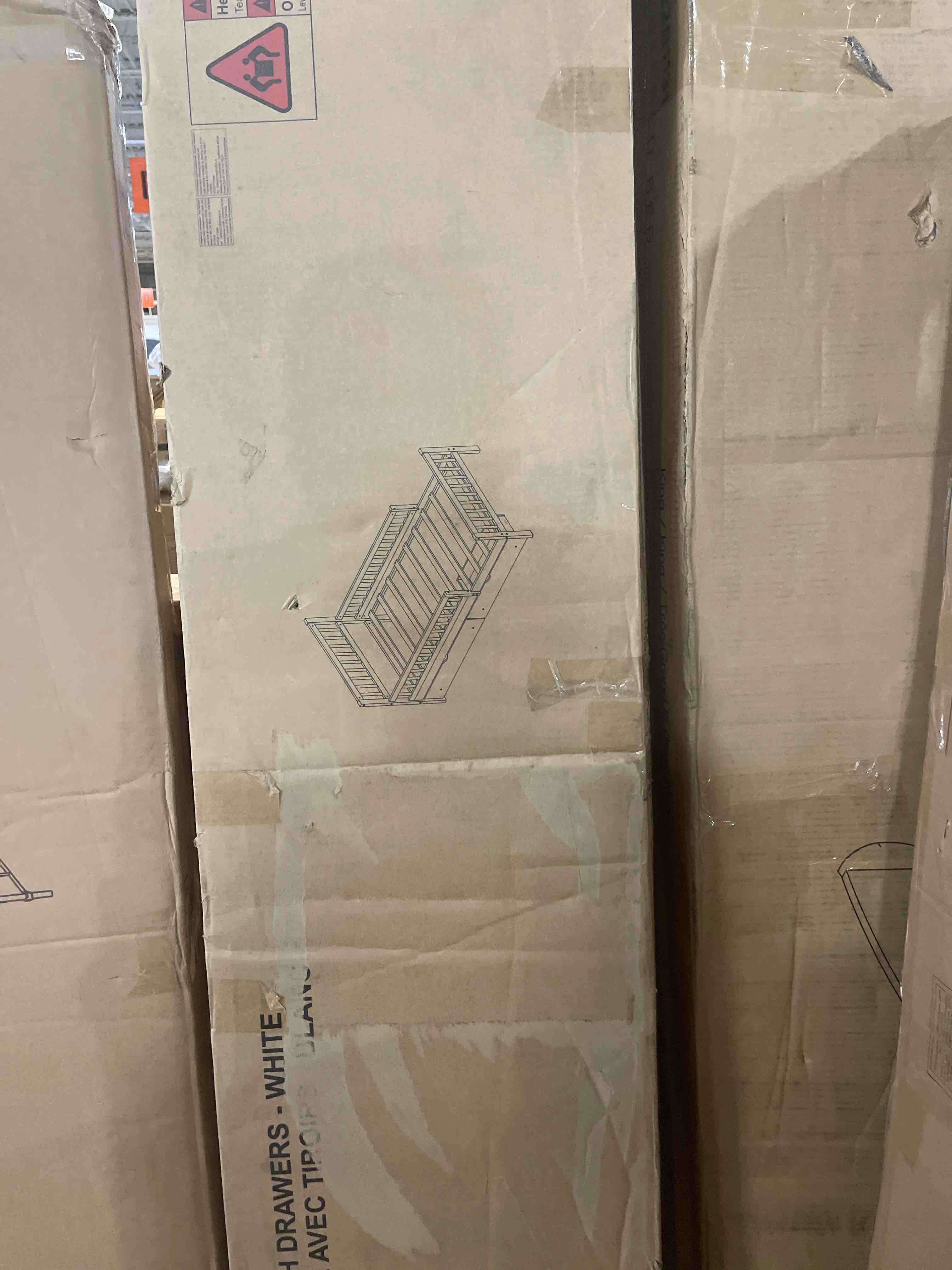 Condition photo showing New/Like New for (white)bellemave kids full size bed frame with storage drawers, wood full bed frames for kids, full bed frame with headboard and footboard for boys girls, no box spring needed (white)