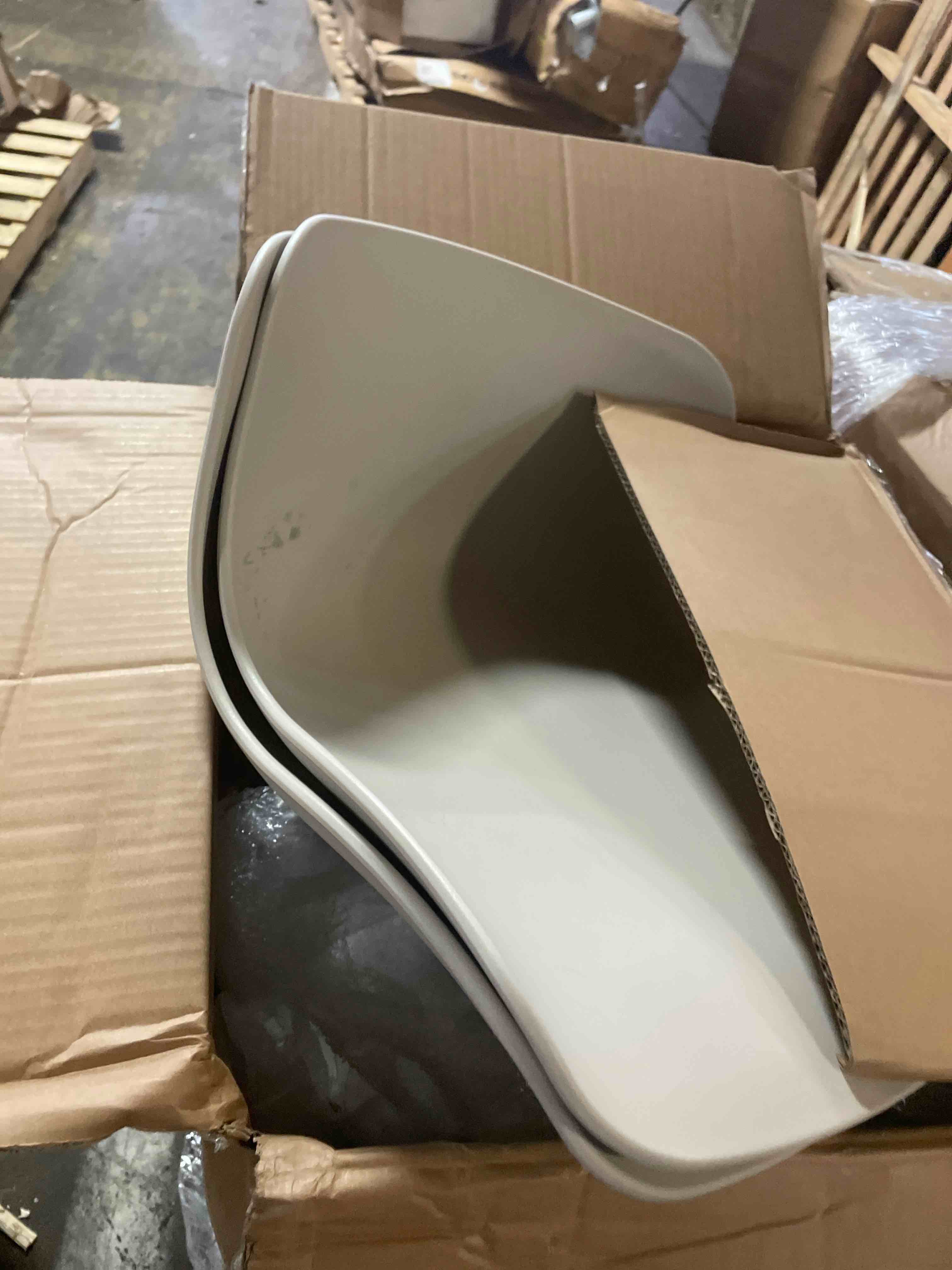 Condition photo showing Good Condition for signature design by ashley centiar urban industrial 23.75" counter height bucket seat barstool, 2 count, gray grey counter height barstool