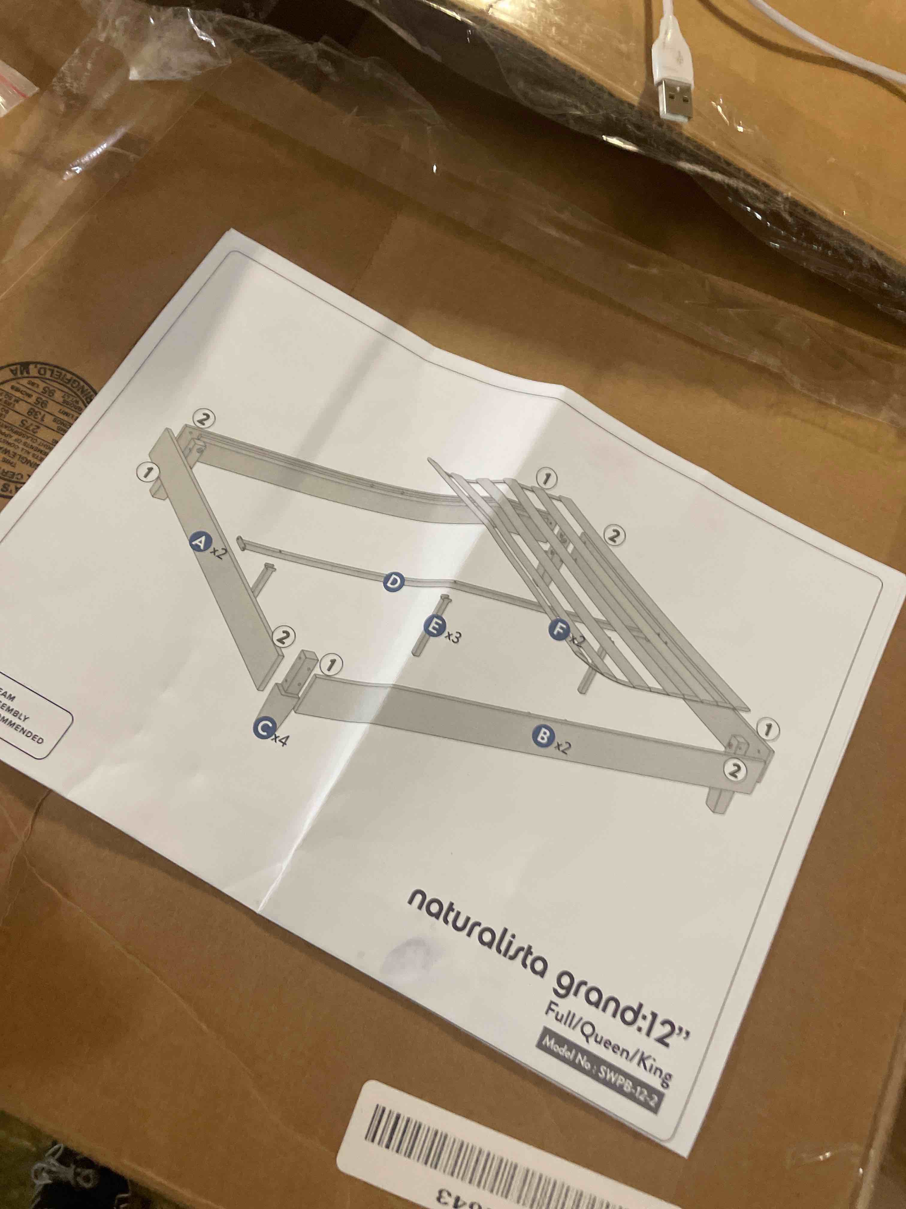 Condition photo showing Good Condition for bme dinkee queen bed frame wood 15 inch - solid wood platform bed frame - japanese joinery bed - modern & minimalist style - wood slat support - easy assembly - no box spring needed - caramel