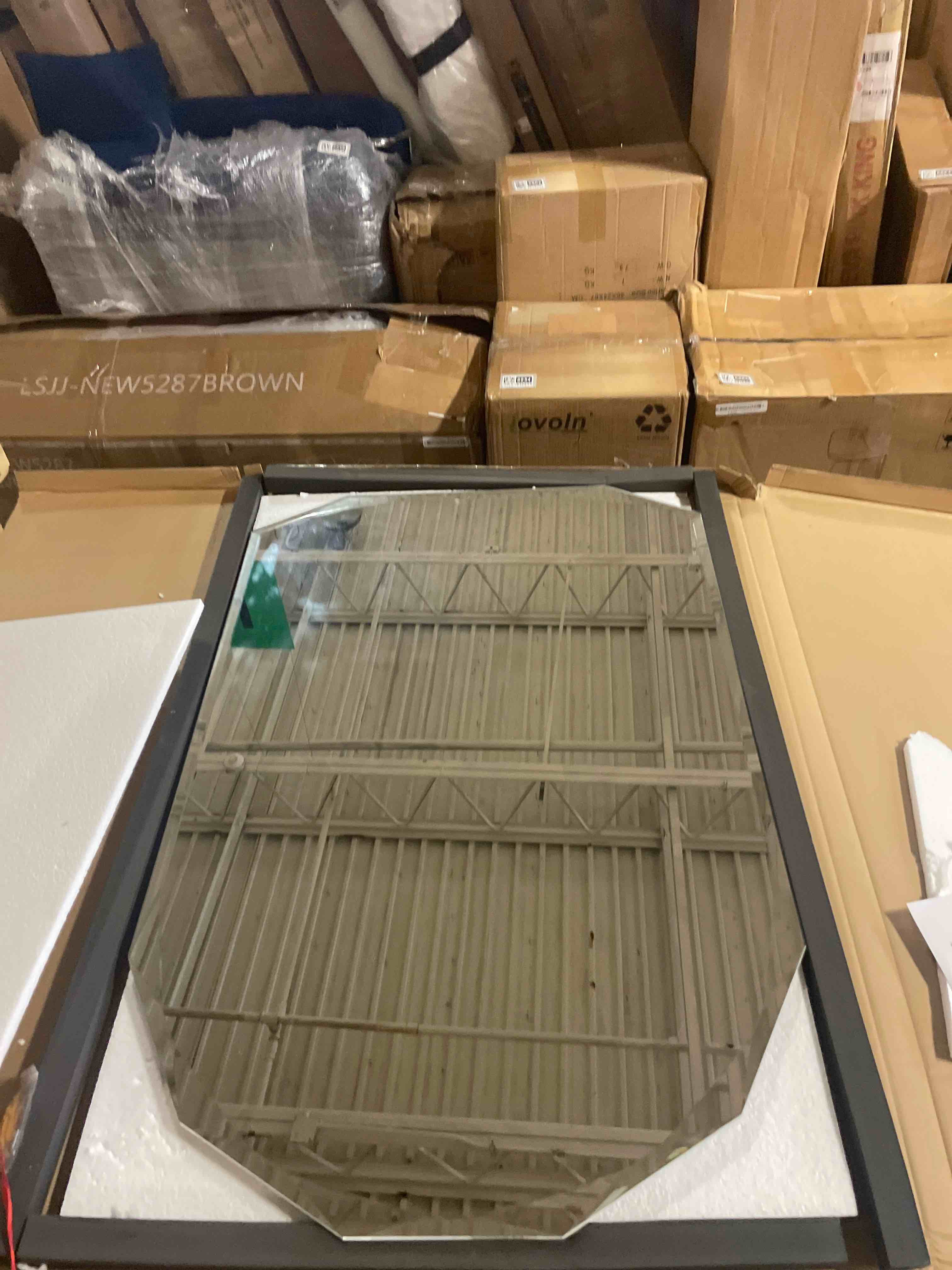 Condition photo showing New/Like New for spancraft 20" x 30" octagon frameless wall mirror
