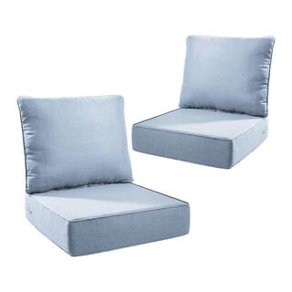 duraolex 24 in. w x 24 in. d x 6 in. thick square 4-piece deep seating outdoor lounge chair olefin cushion