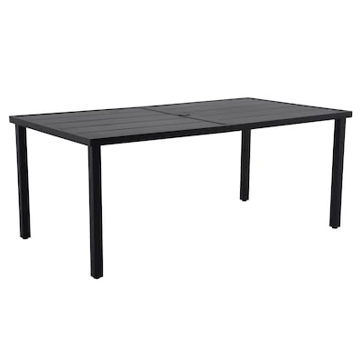style selections pelham bay rectangle outdoor dining table 39.37-in w x 72.05-in l