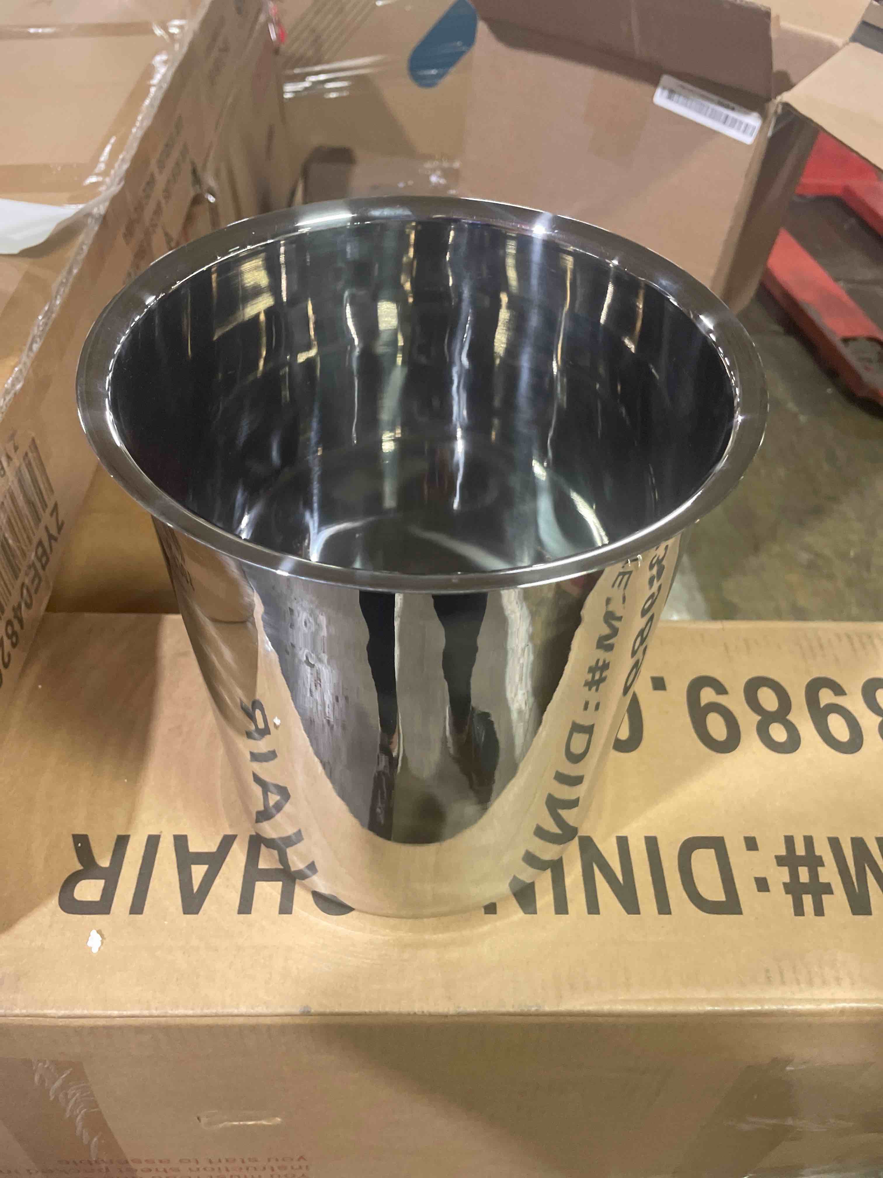 Condition photo showing New/Like New for ocs parts 8.25 quart bain marie pot | 9-5/8" x 7-3/8" stainless steel pot | for warm or cold food, sauces, soups, or organizing cooking utensils