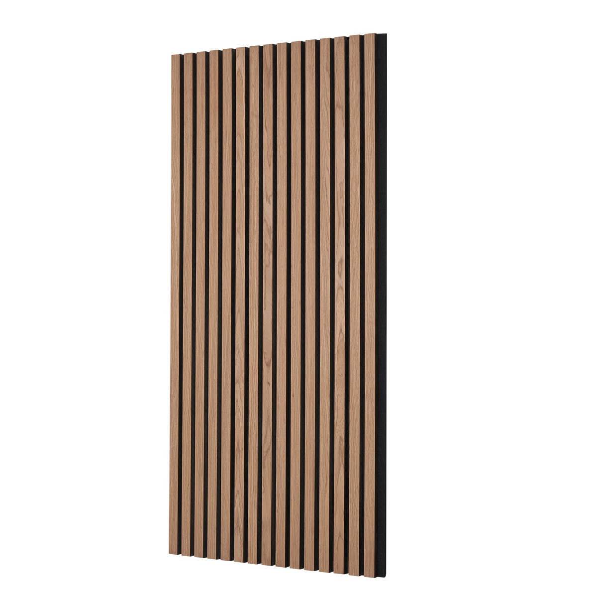 wood slat acoustic panels, 23.6 x 47.2 inch, mdf accent wooden wall panels for modern interior wall, faux wood wall board panels for stylish decor and noise reduction, walnut