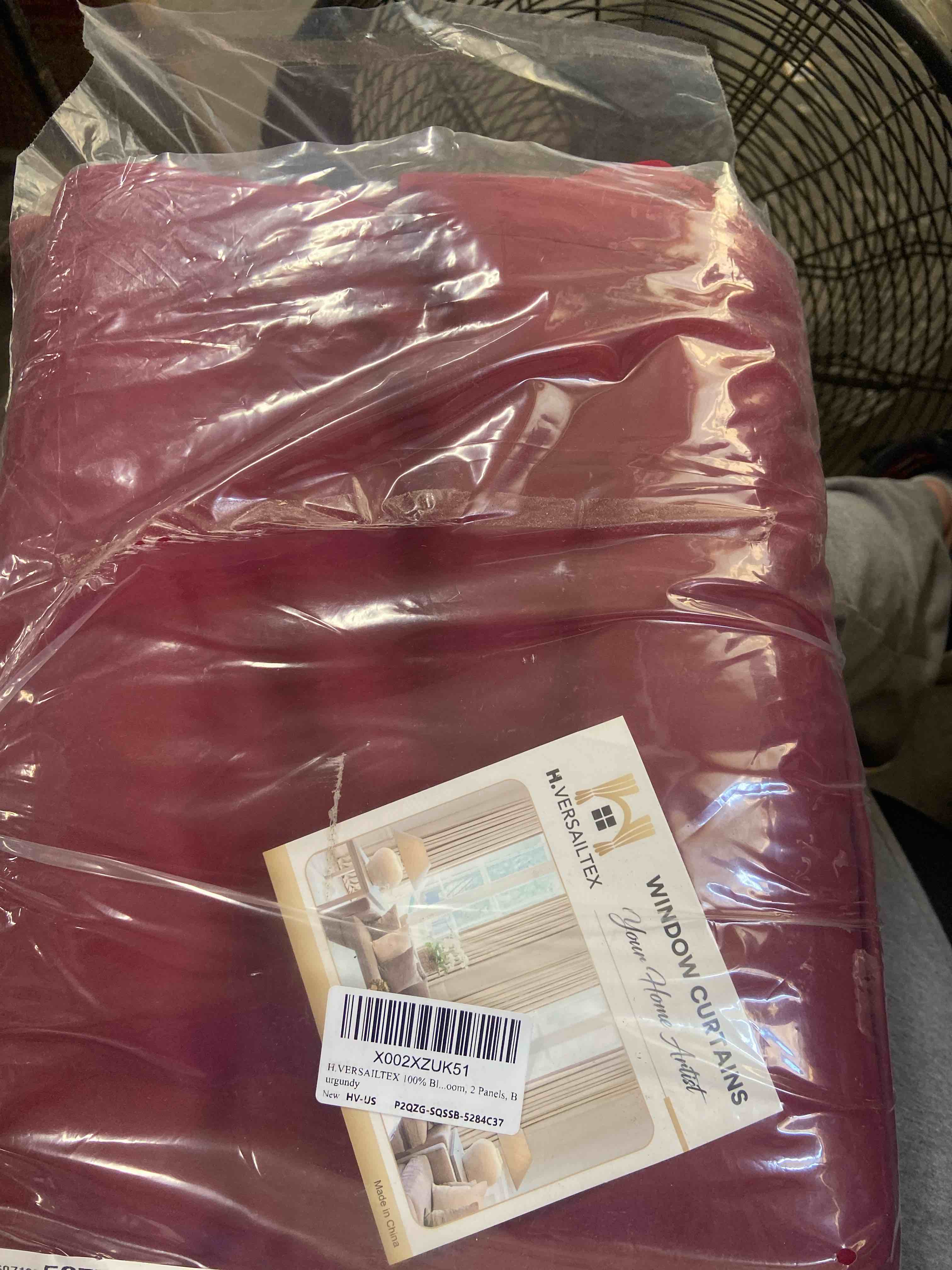 Condition photo showing New/Like New for 100% blackout curtains for bedroom with black liner full room darkening curtains 84 inches long thermal insulated back tab/rod pocket window treatment drapes for living room, burgundy, 2 panels