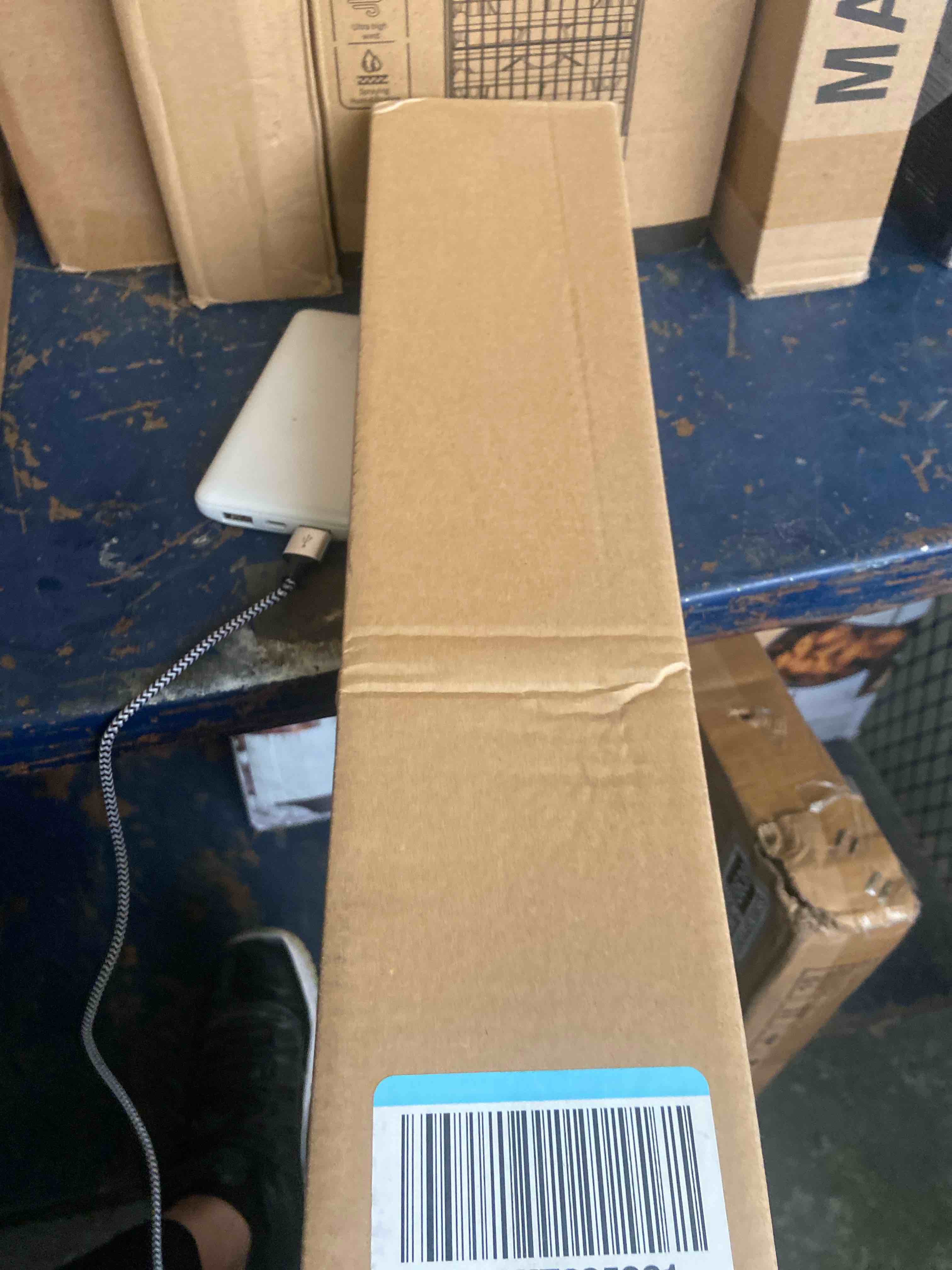 Condition photo showing New/Like New for lazblinds cordless white 1" room darkening vinyl mini blinds, 30.5" w x 48" h horizontal window blinds for home, cordless shades for indoor windows white 30.5"w x 48"h
