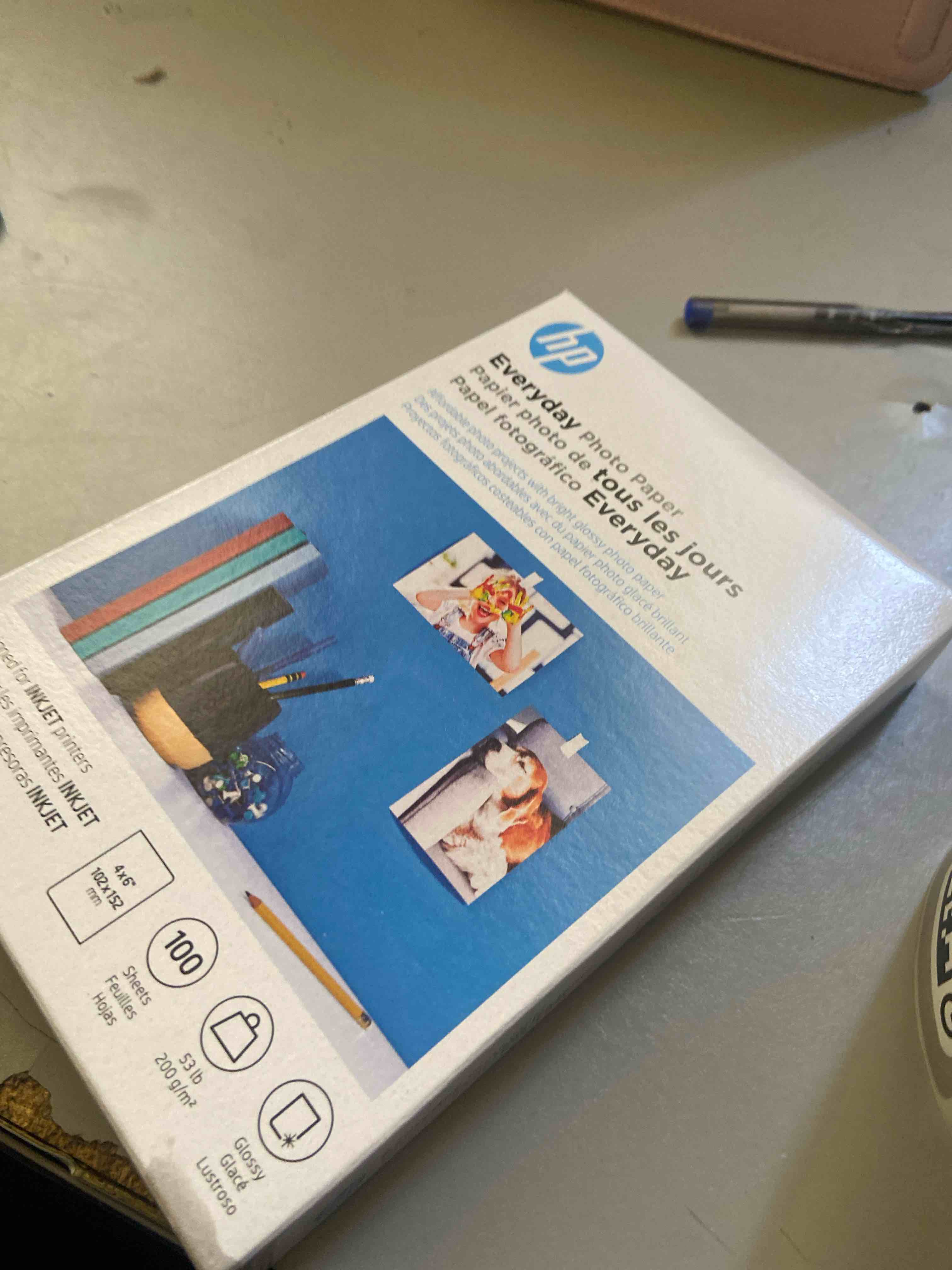 Condition photo showing New/Like New for hp - everyday glossy 4" x 6" photo paper - 100 count - white