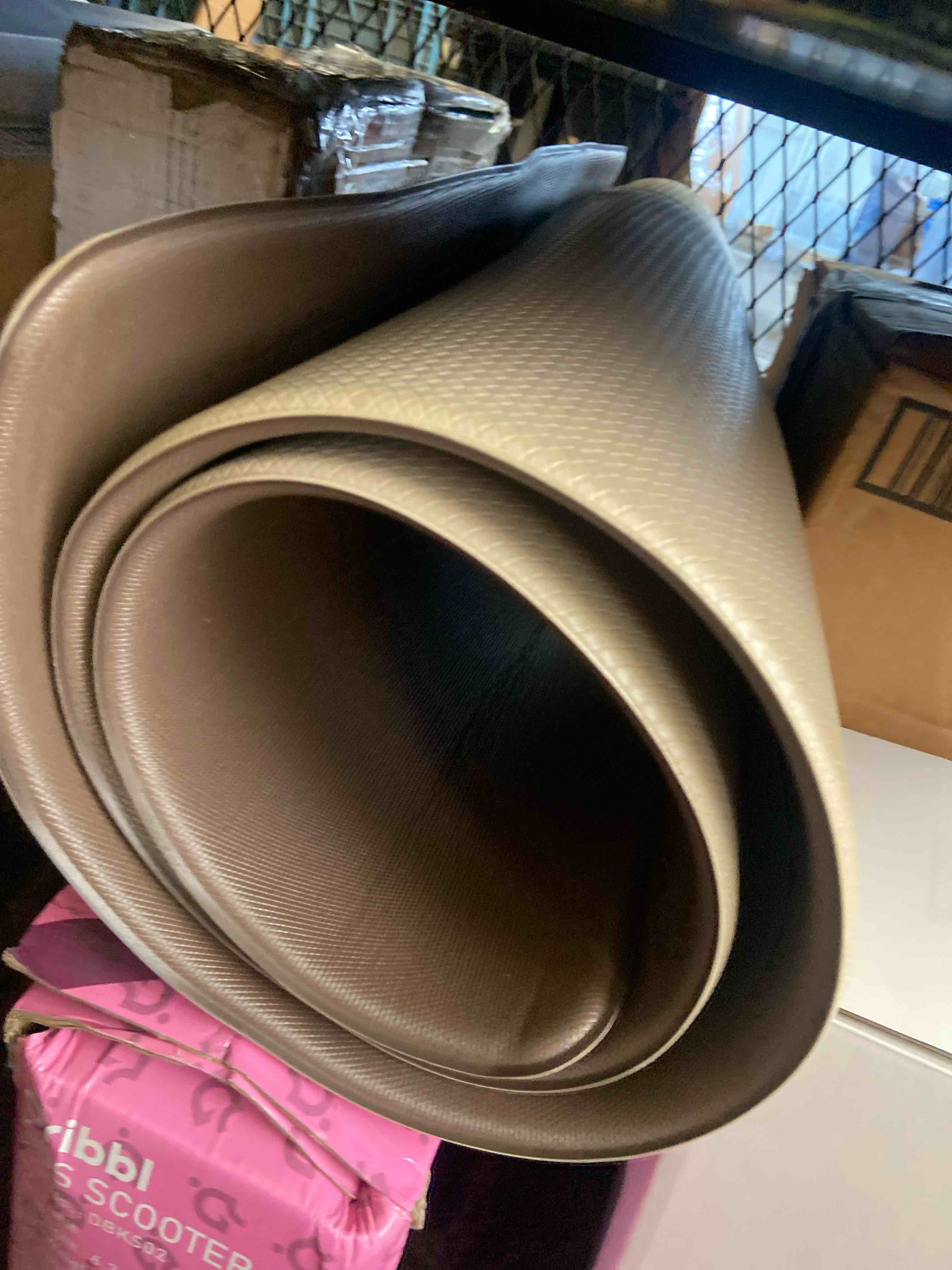 Condition photo showing New/Like New for dexi kitchen mat cushioned anti fatigue, extra long large comfort standing floor mats waterproof, memory foam antifatigue runner rug for desk office, sink, laundry, 70x20, brown 70"l x 20"w x 0.7"th brown