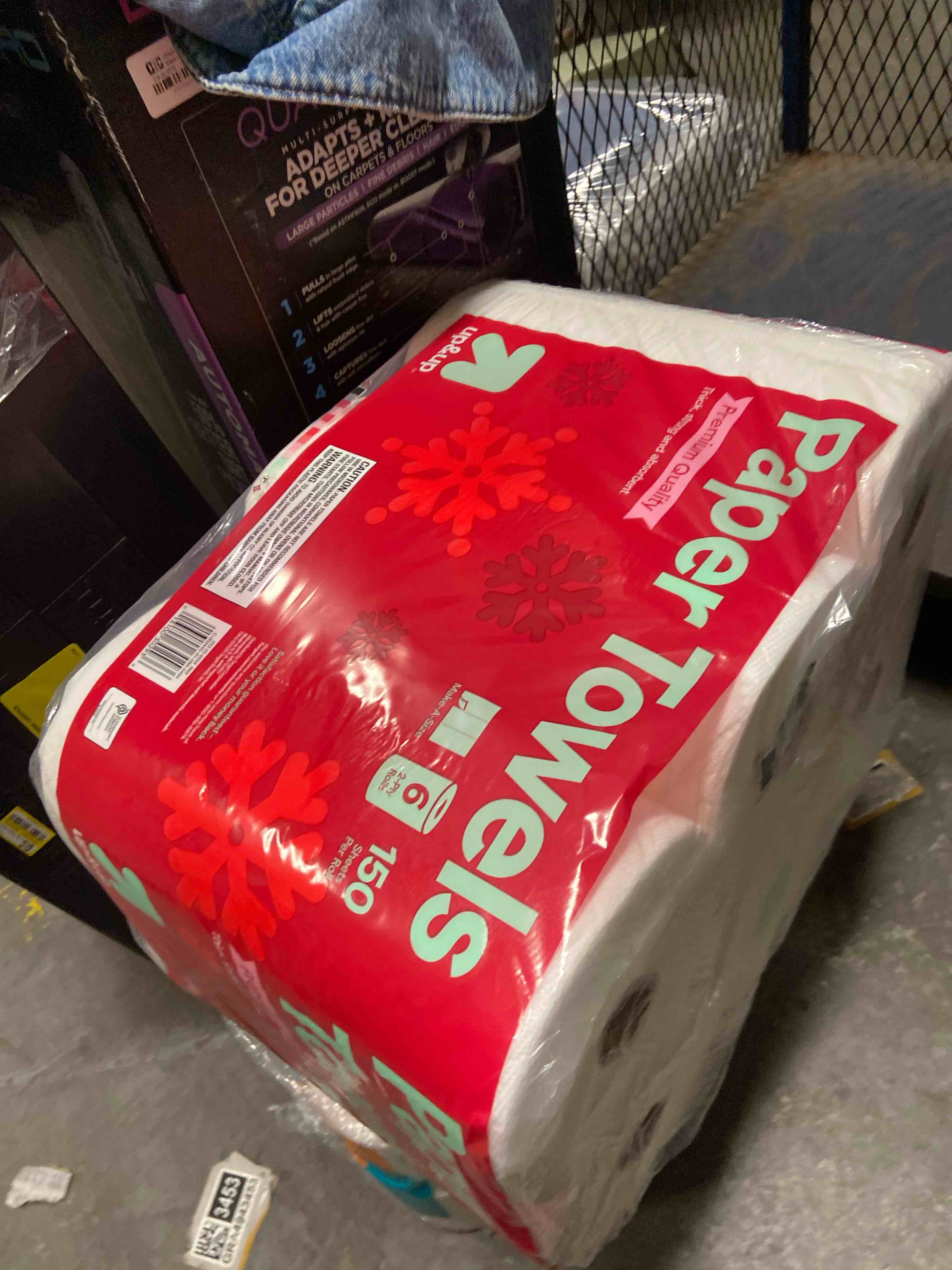 Condition photo showing New/Like New for holiday make-a-size paper towels - 150 sheets - 6 triple rolls - up&up™